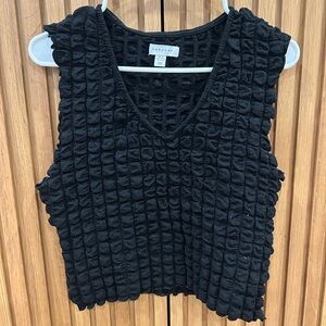 TopShop Bubble Black Sleeveless Top